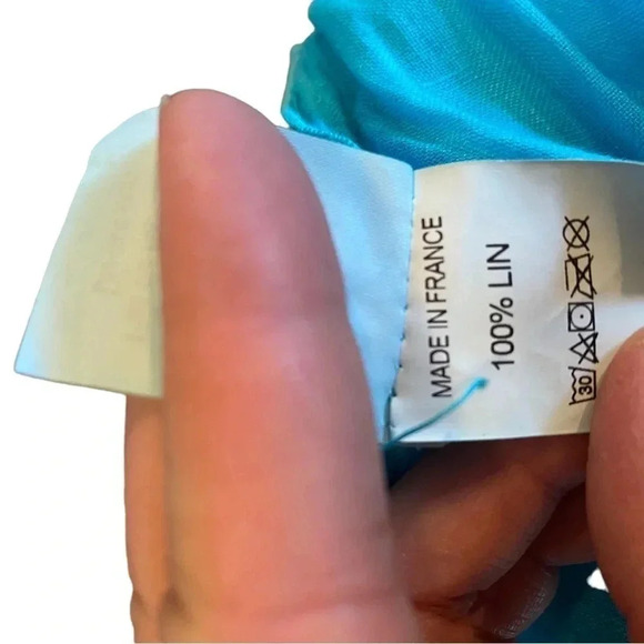 Sunday Saint Tropez teal linen sun dress made in france - Picture 10 of 11